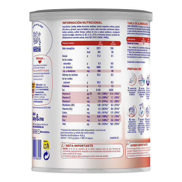 NIDINA 4 Leche de Crecimiento para Lactantes 800g-3