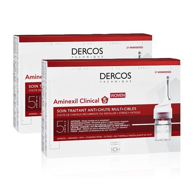 VICHY Dercos Aminexil Clinical 5 Mujer DUPLO 2x21 Monodosis-1