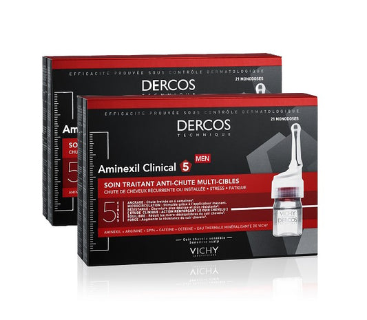 VICHY Dercos Aminexil Clinical 5 Hombre DUPLO 2x21 Monodosis-1