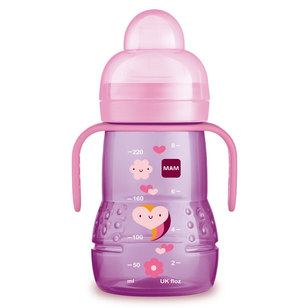 MAM Biberón Vaso de Aprendizaje Trainer 220ml Rosa-1