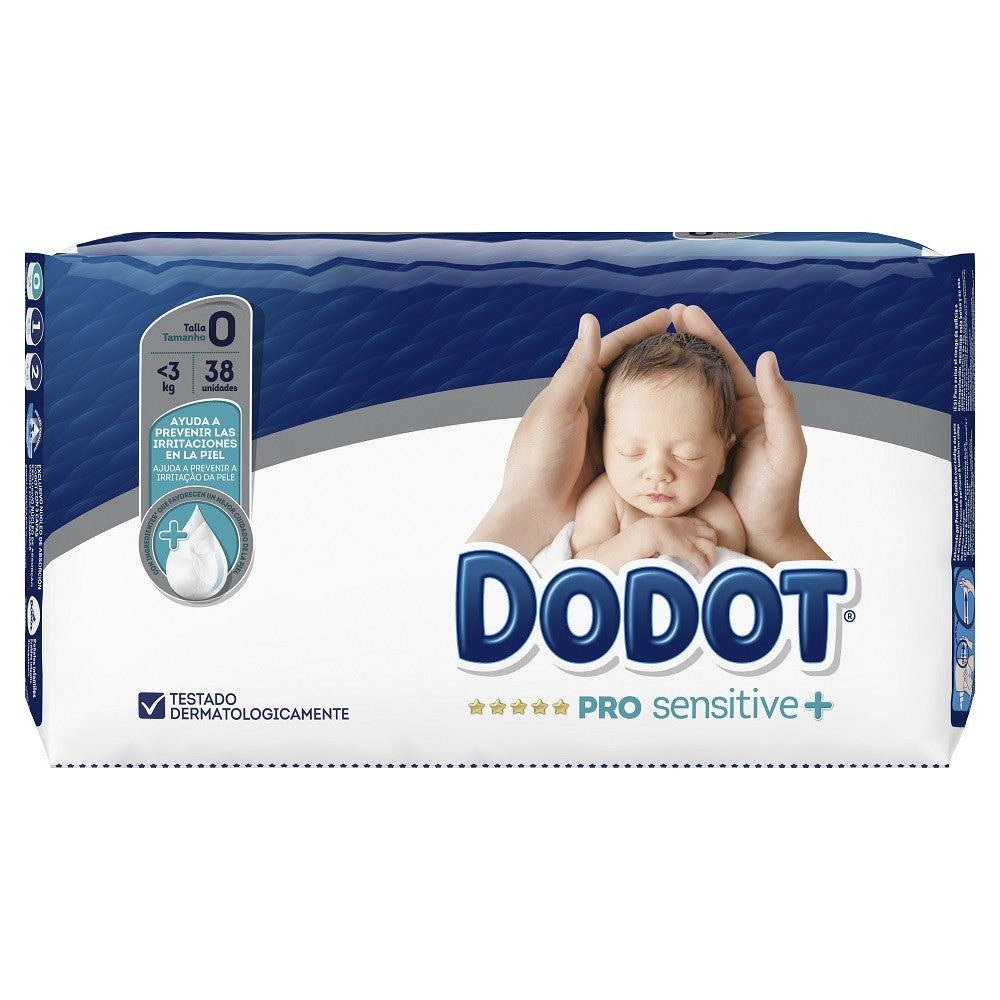 DODOT Pro Sensitive+ Talla 0 (de 0 a 3kg) 38 Unidades-1