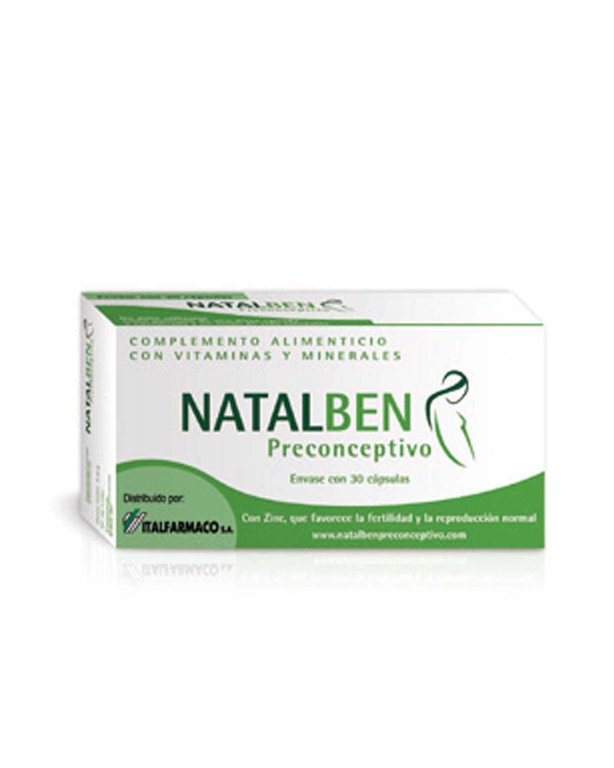 NATALBEN Preconceptivo 30 Cápsulas-1