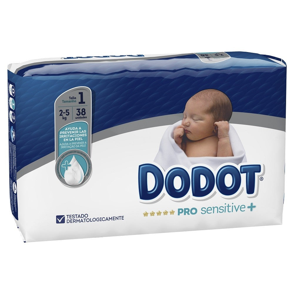 DODOT Pro Sensitive+ Talla 1 (de 2 a 5kg) 38 Unidades-7