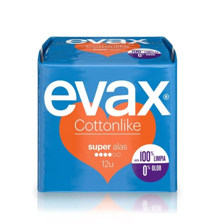 EVAX Cottonlike Super Compresa Con Alas 12 Unidades-1