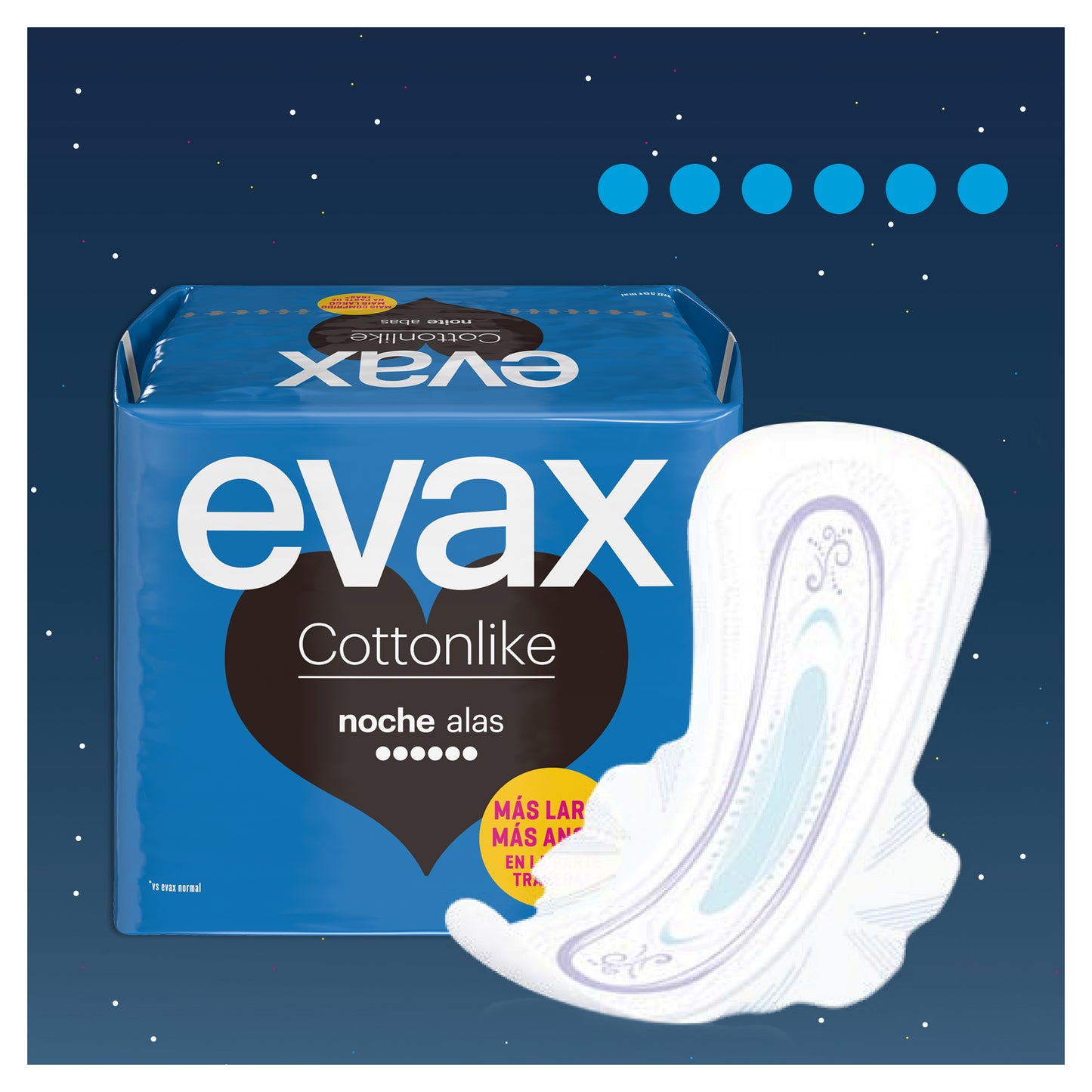 EVAX Cottonlike Noche Compresa Con Alas 9 Unidades-3
