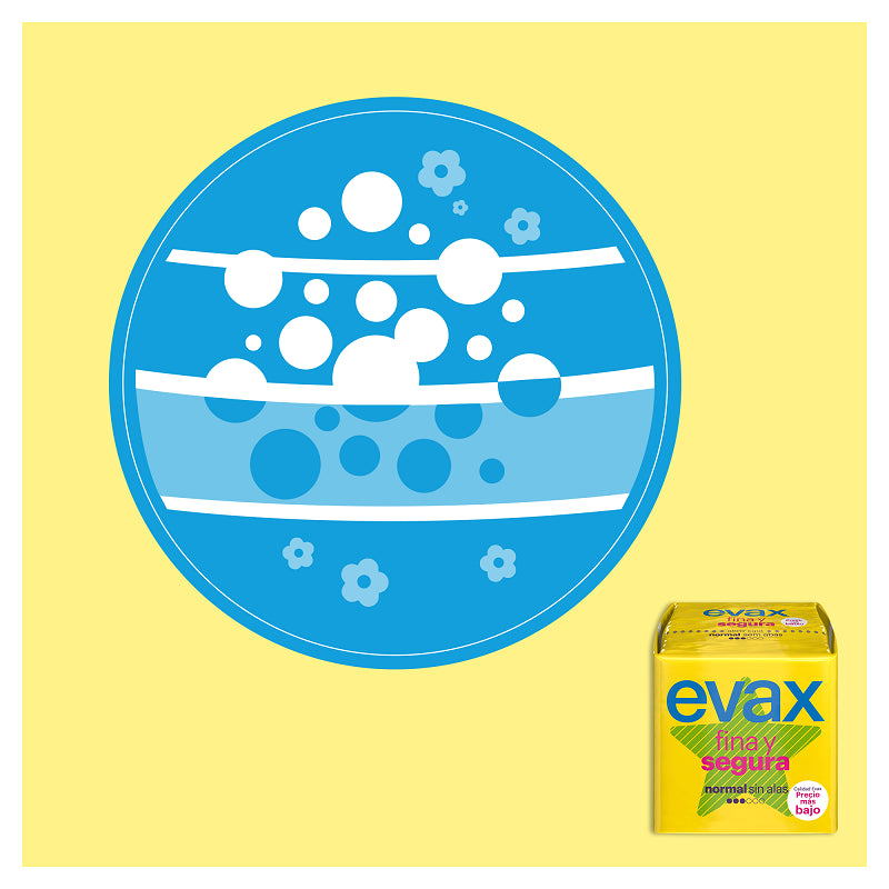 EVAX Fina y Segura Normal Compresa Sin Alas 16 Unidades-4