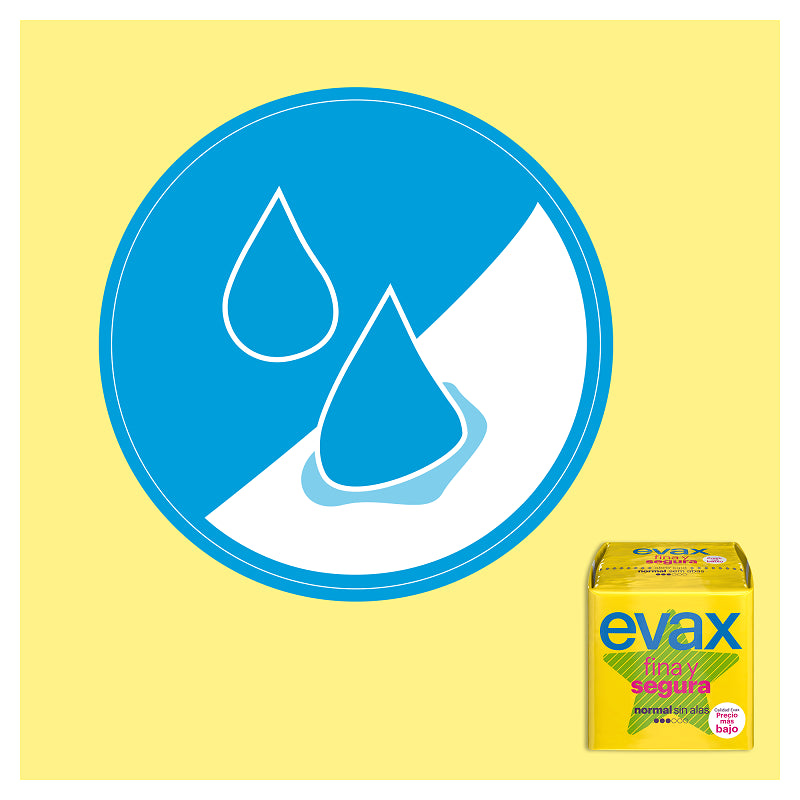 EVAX Fina y Segura Normal Compresa Sin Alas 16 Unidades-5
