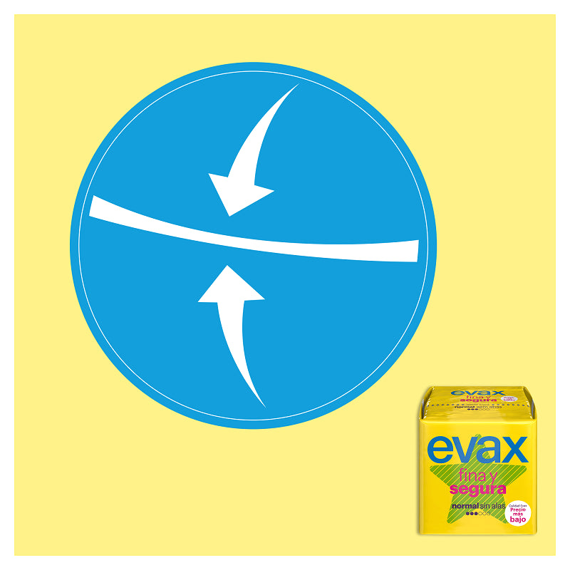 EVAX Fina y Segura Normal Compresa Sin Alas 16 Unidades-6