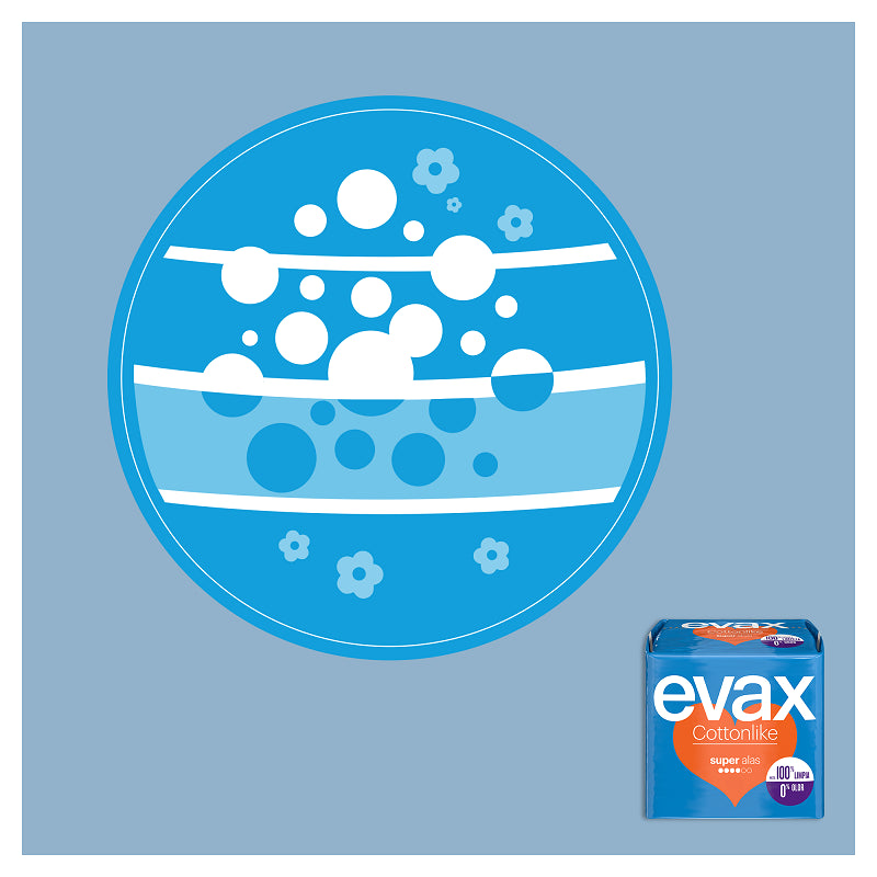 EVAX Cottonlike Super Compresa Con Alas 12 Unidades-5