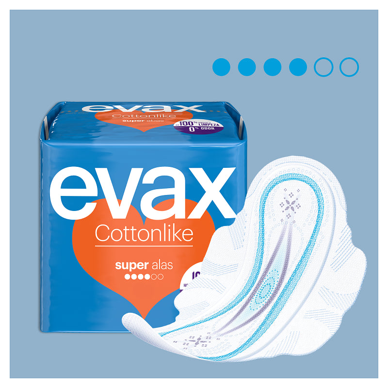 EVAX Cottonlike Super Compresa Con Alas 12 Unidades-2