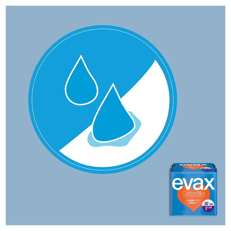 EVAX Cottonlike Super Compresa Con Alas 12 Unidades-4