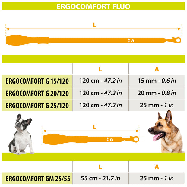 Ferplast Ergofluo G15 Laisse Jaune 120cm