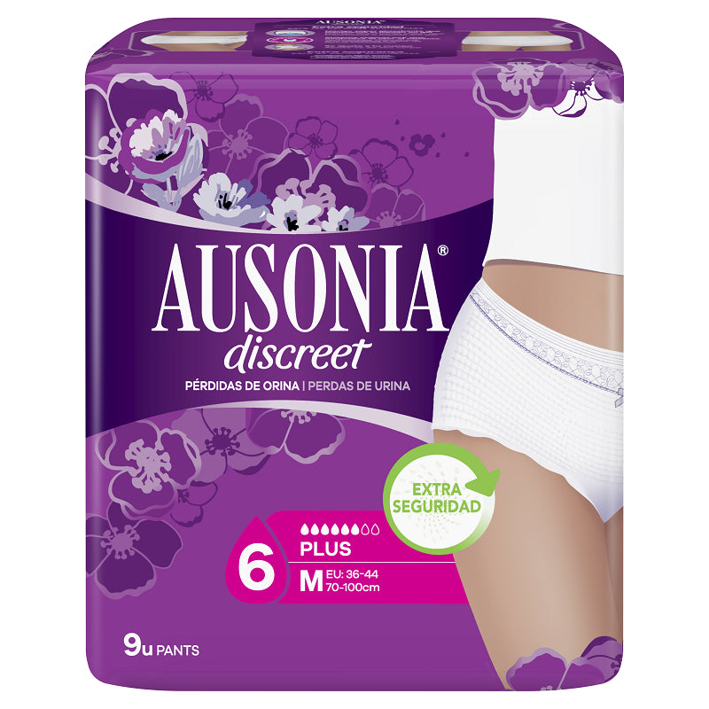 AUSONIA Discreet Plus Ropa Interior Talla M 9 Unidades-1