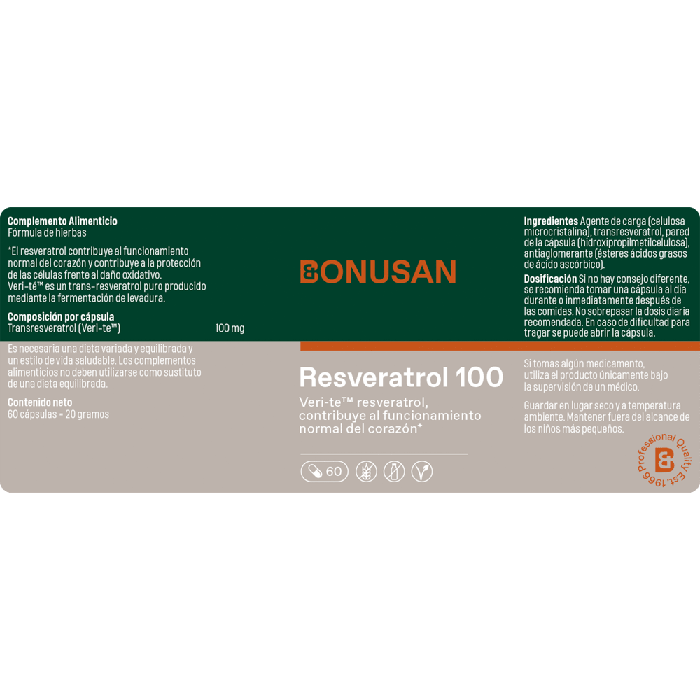 Bonusan Resveratrolo 100 Mg 60 Capsule
