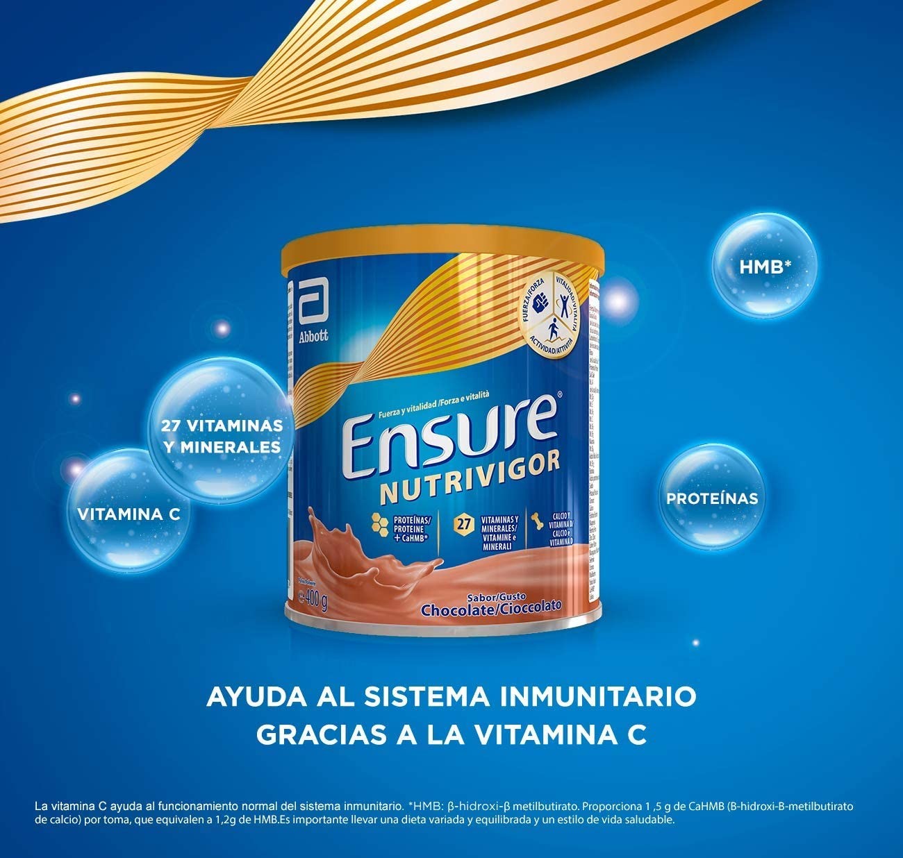 ENSURE NutriVigor Chocolate Polvo 400gr-2