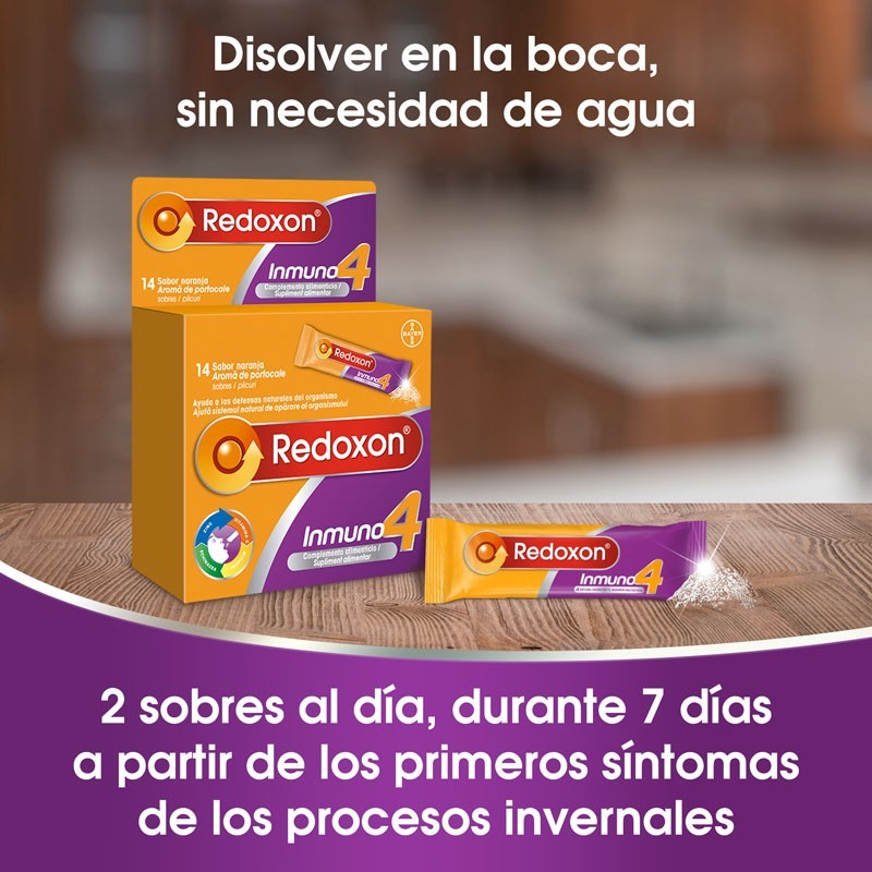 REDOXON Inmuno 4 Vitaminas Defensas Naturales 14 Sobres-4