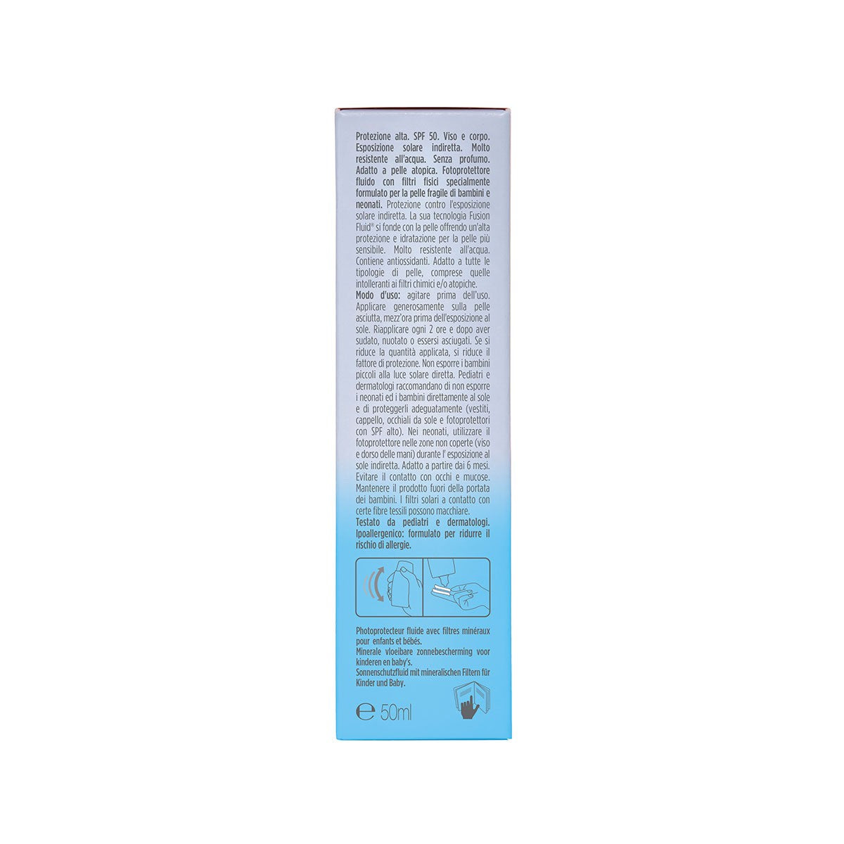ISDIN Fusion Fluide Minéral Bébé Pédiatrie SPF 50 Photoprotecteur 50 ml