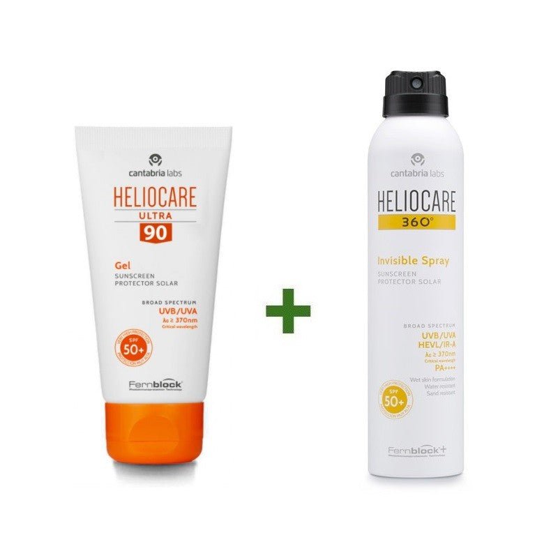 HELIOCARE Pack Ultra Gel SPF90 50ml + 360º Invisible Spray SPF50+ 200ml-1
