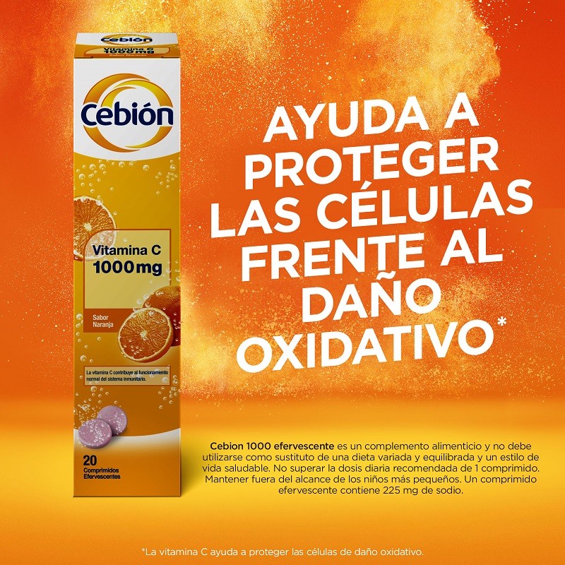 CEBIÓN Vitamina C 1000mg 20 Comprimidos Efervescentes-5