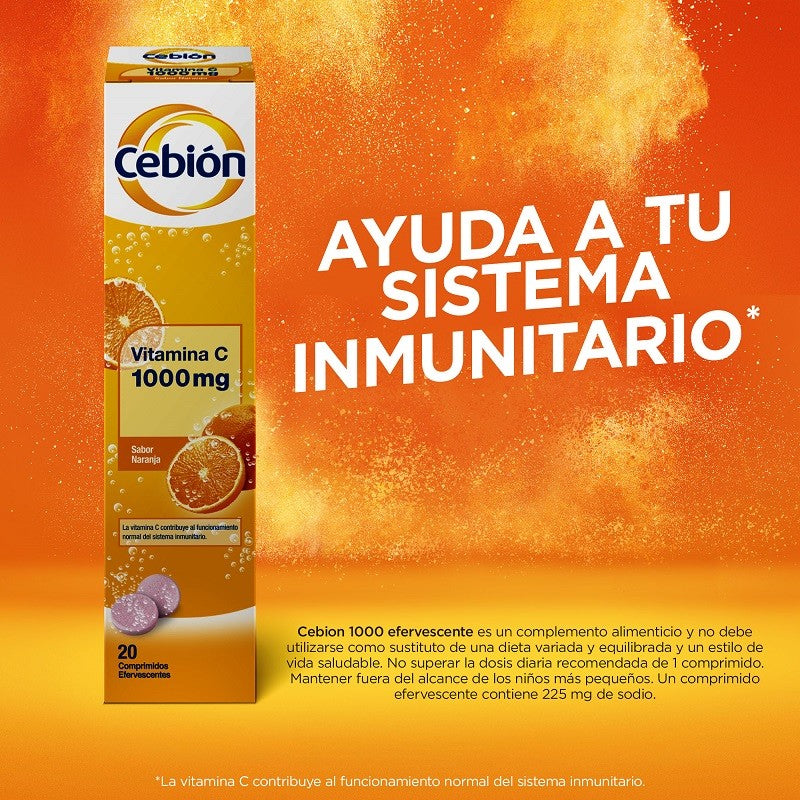CEBIÓN Vitamina C 1000mg 20 Comprimidos Efervescentes-6