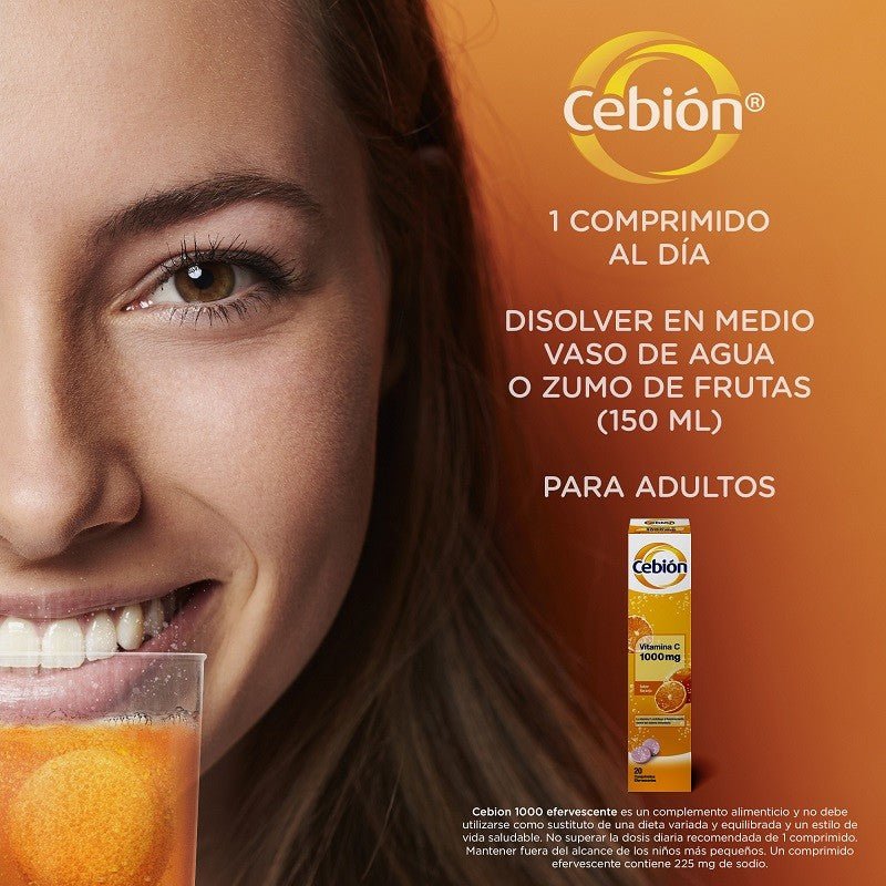 CEBIÓN Vitamina C 1000mg 20 Comprimidos Efervescentes-7