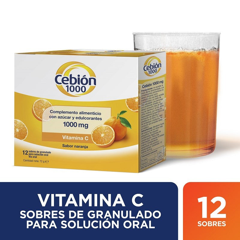CEBIÓN Vitamina C 1000mg 12 Sobres-3