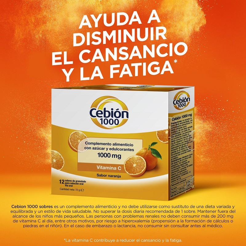 CEBIÓN Vitamina C 1000mg 12 Sobres-4