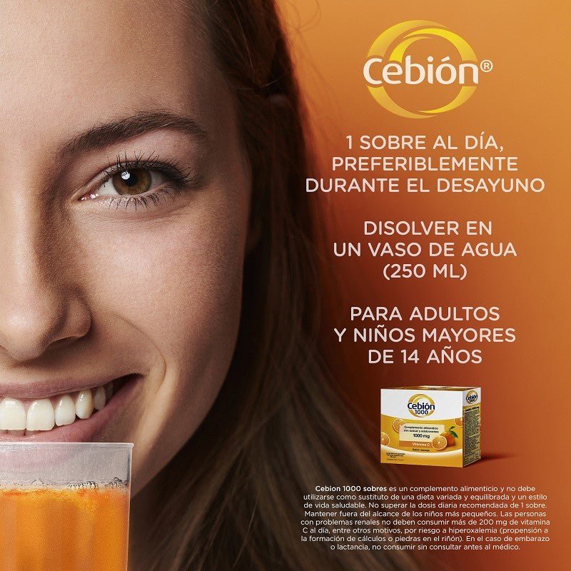 CEBIÓN Vitamina C 1000mg 12 Sobres-7