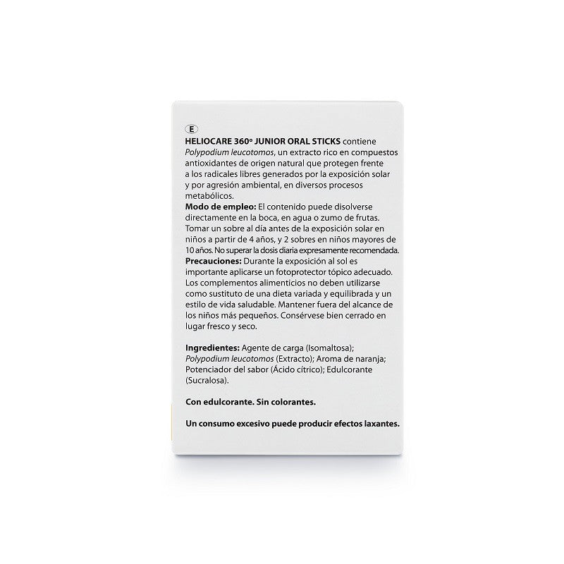 Heliocare 360º Junior Oral Sticks 20 Sobres Granulados-4