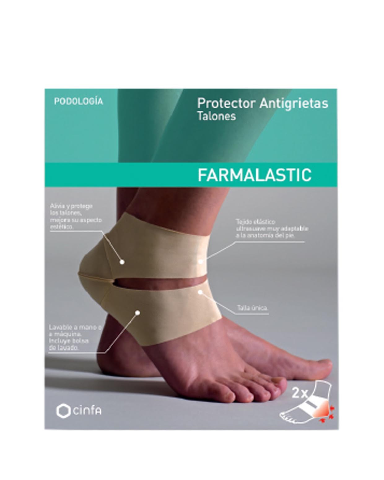 FARMALASTIC Anti-crack Heel Protector 2 Units