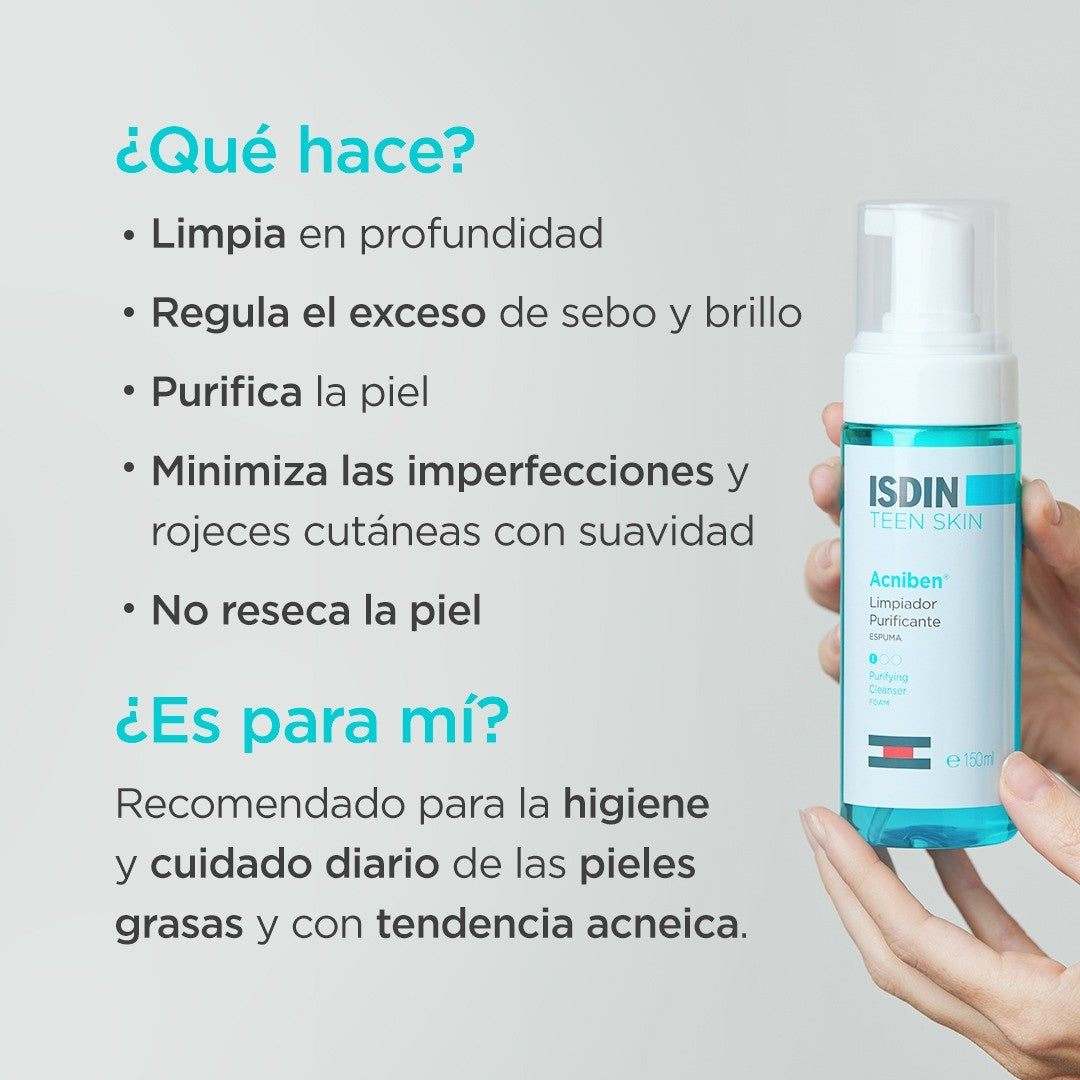 ISDIN ACNIBEN Limpiador Purificante Espuma 150ml-2