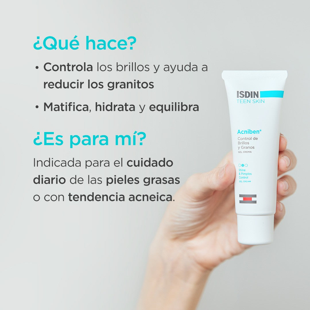 ISDIN ACNIBEN Gel Crema Control de Brillos y Granos 40ml-3