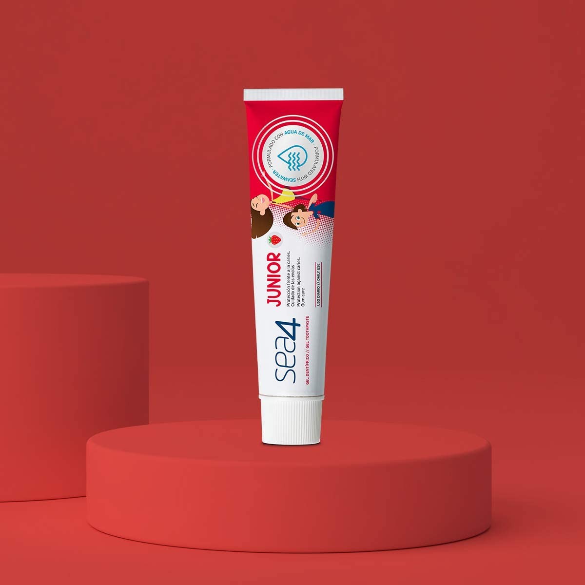 SEA4 Pasta Dental Junior Sabor Fresa 75ml-3