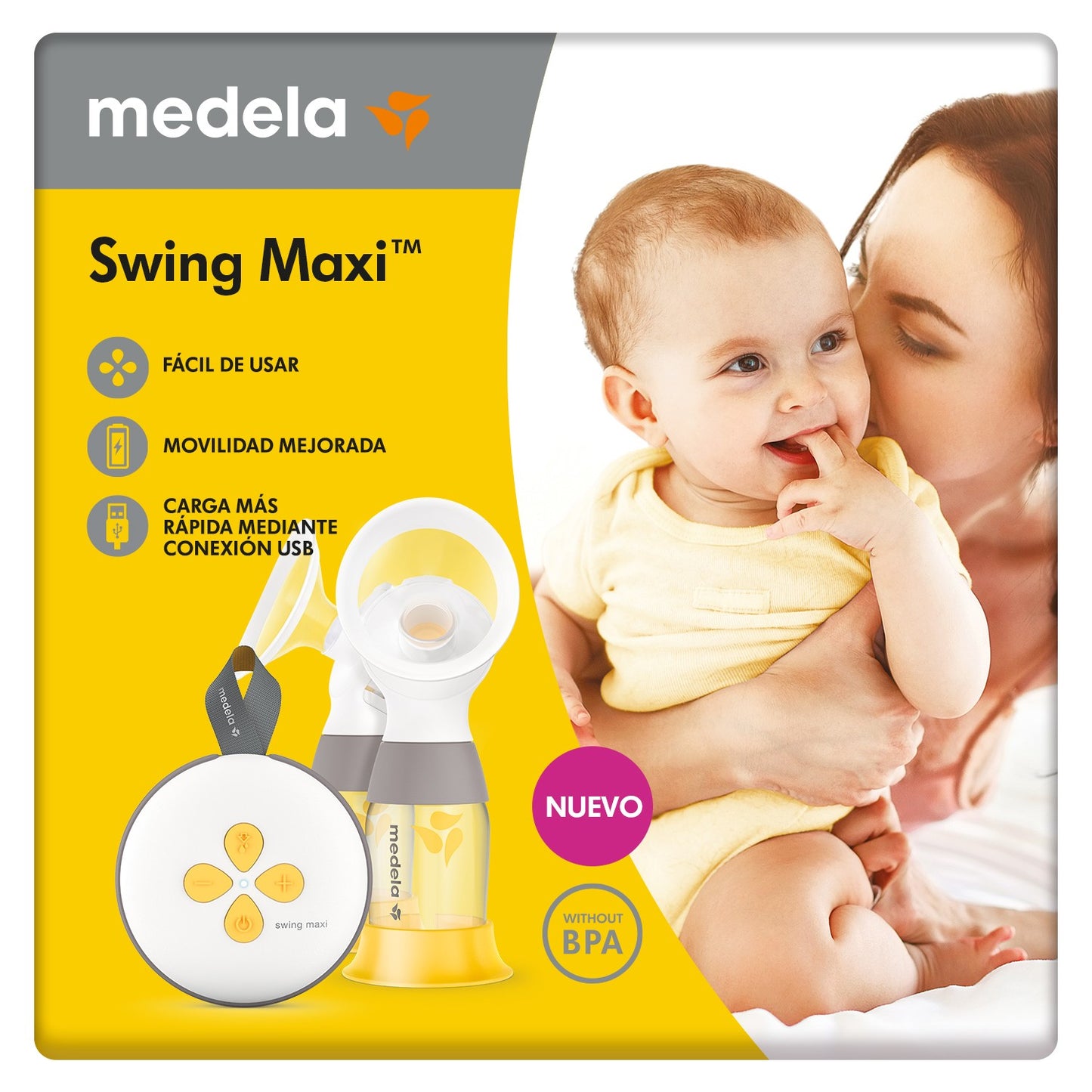 MEDELA Swing Maxi Sacaleches Eléctrico Doble Extracción-2