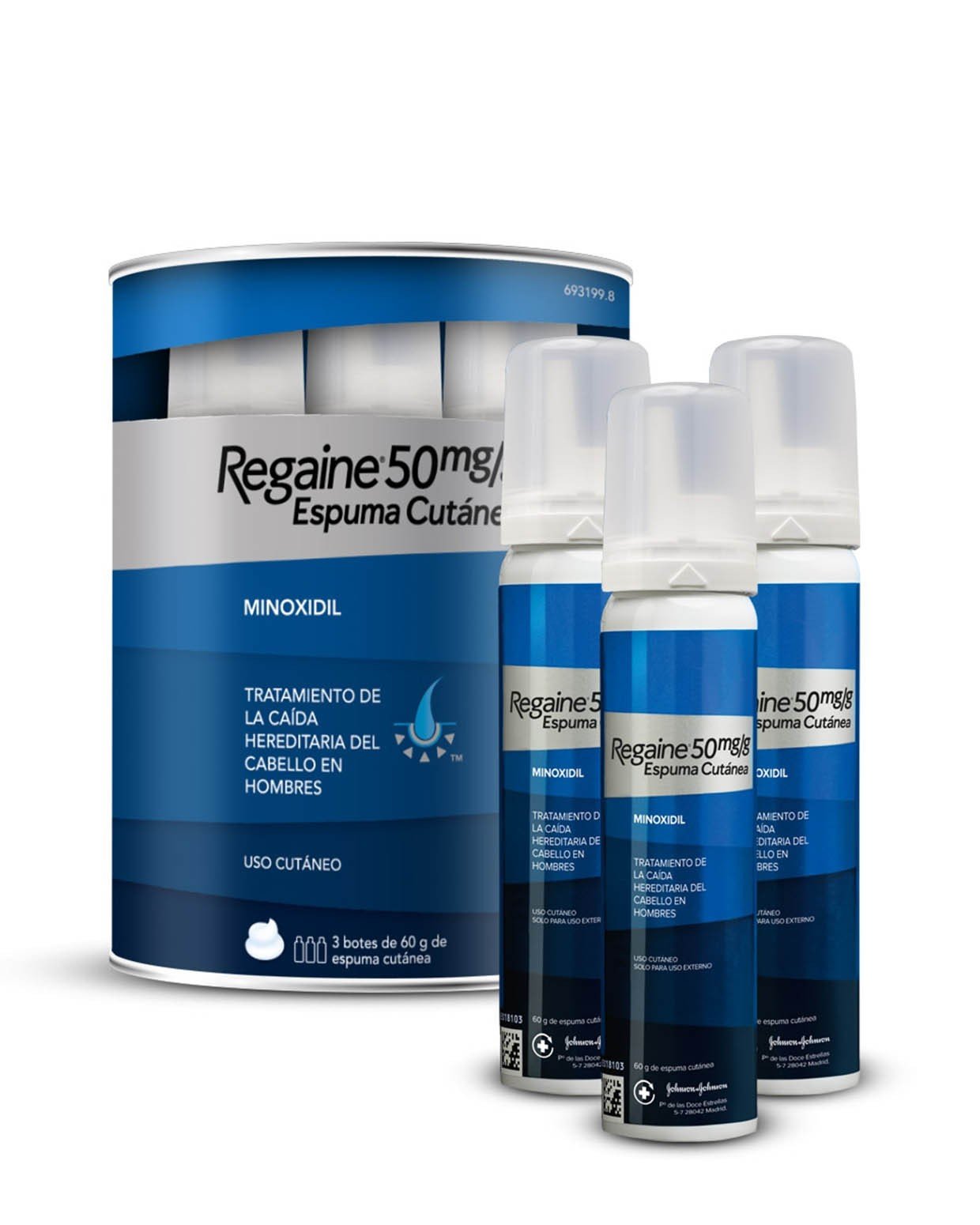 REGAINE 50mg/g Espuma Cutánea Anticaída 3x60g-10