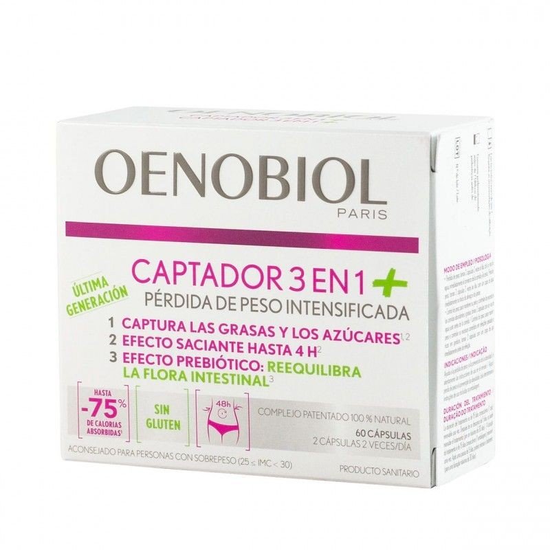 OENOBIOL Captador 3 en 1+ Pérdida de Peso Intensificada 60 Cápsulas-1
