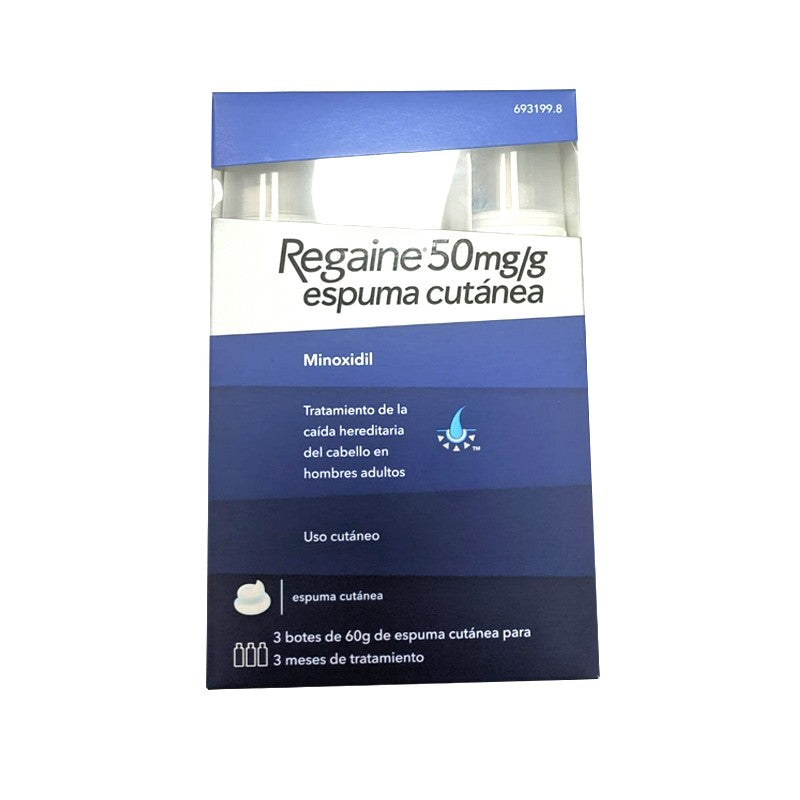 REGAINE 50mg/g Espuma Cutánea Anticaída 3x60g-8
