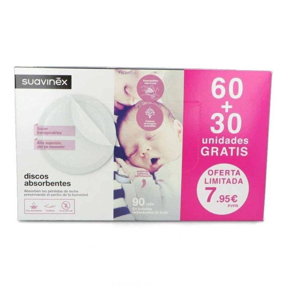 SUAVINEX Discos Absorbentes 60 Unidades + 30 GRATIS-2