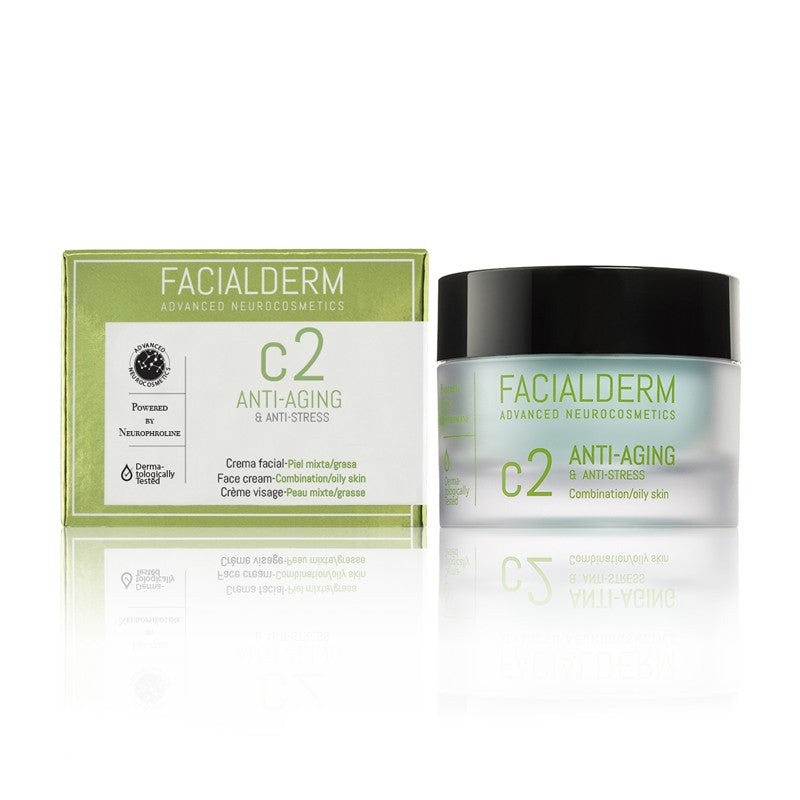 FACIALDERM Crema C2 Antiedad y Antiestrés para Piel Mixta y Grasa 50ml-1