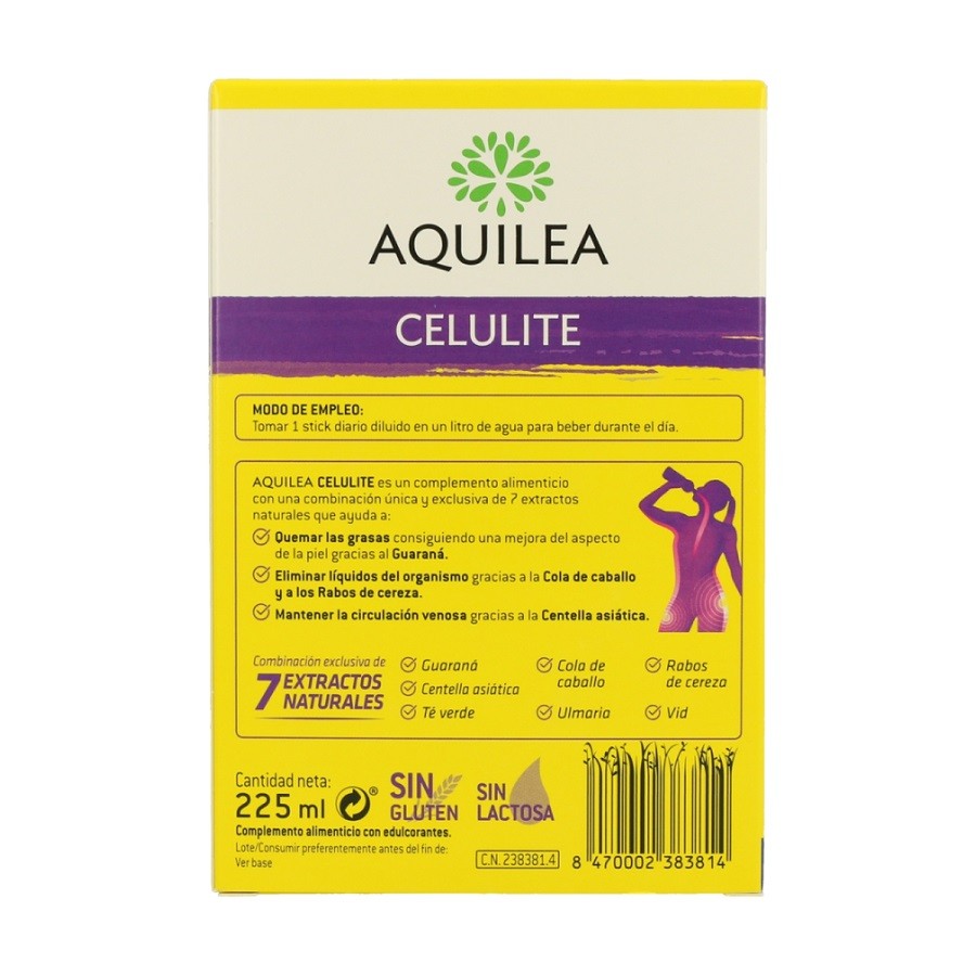 AQUILEA Celulite 15 Sticks Solubles Sabor Piña-2
