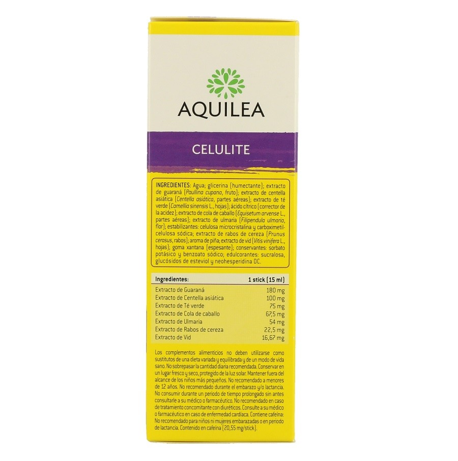 AQUILEA Celulite 15 Sticks Solubles Sabor Piña-3
