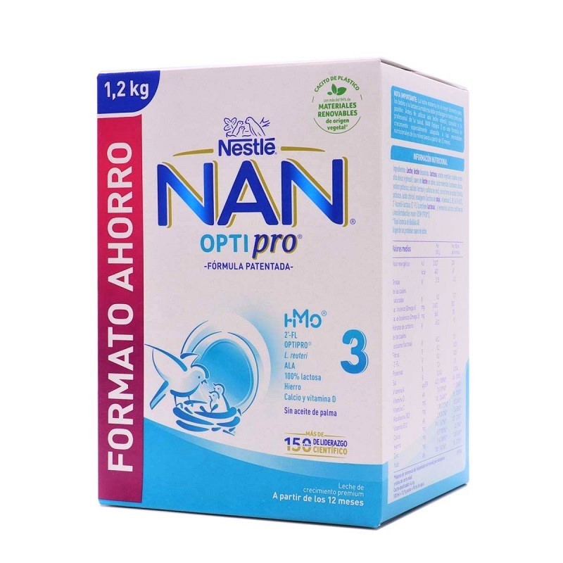 NAN OPTIPRO 3 Leche de Crecimiento en Polvo 1200gr FORMATO AHORRO-1