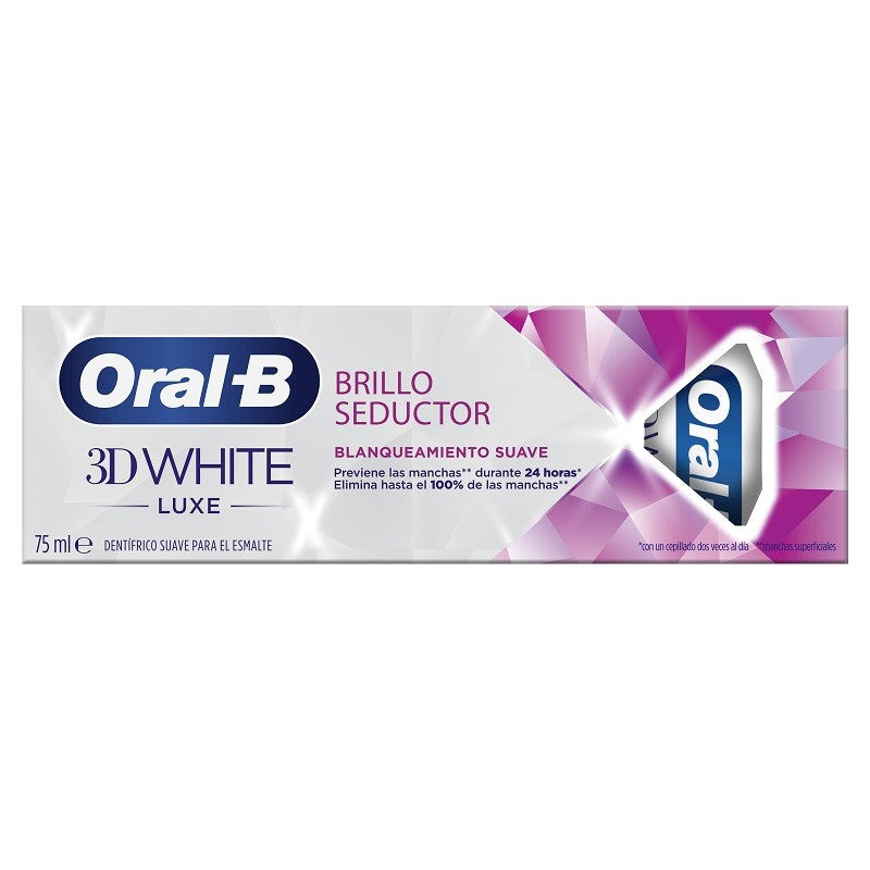 ORAL-B Pasta de Dientes 3D White Brillo Seductor Blanqueadora 75ml-2