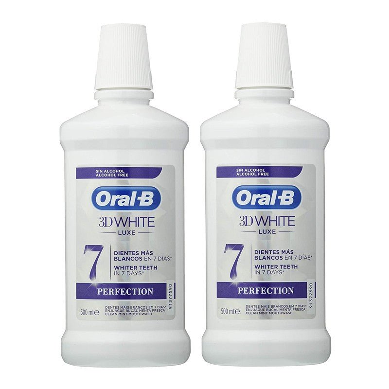 ORAL-B Enjuague Bucal 3D White Luxe Perfection DUPLO 2x500ml-1