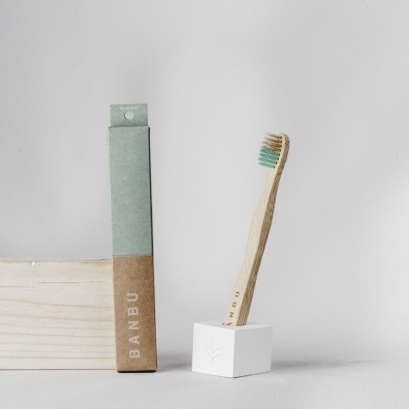 BANBU Cepillo de Dientes de Bambú Infantil color Verde-3