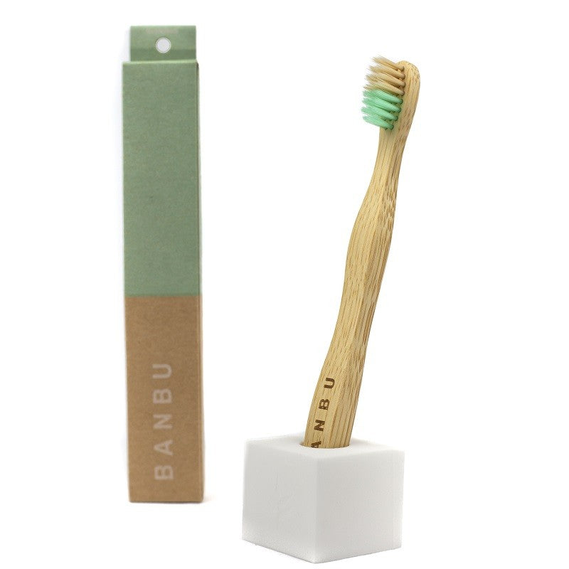 BANBU Cepillo de Dientes de Bambú Infantil color Verde