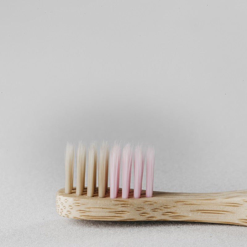 BANBU Cepillo de Dientes Infantil de Bambú color Rosa-2