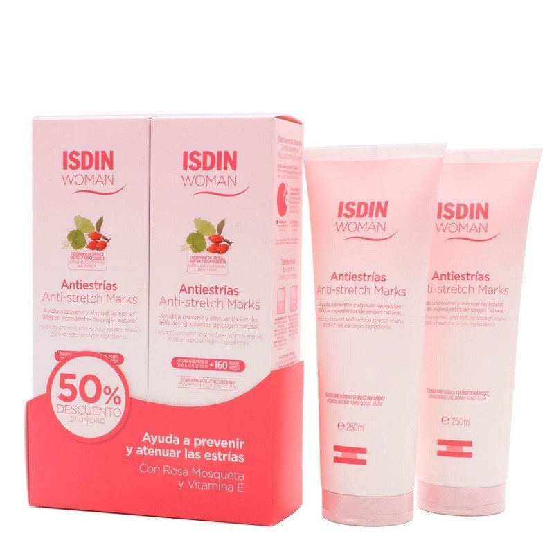 ISDIN Woman Antiestrías Duplo PACK OFERTA 2x250ml-1