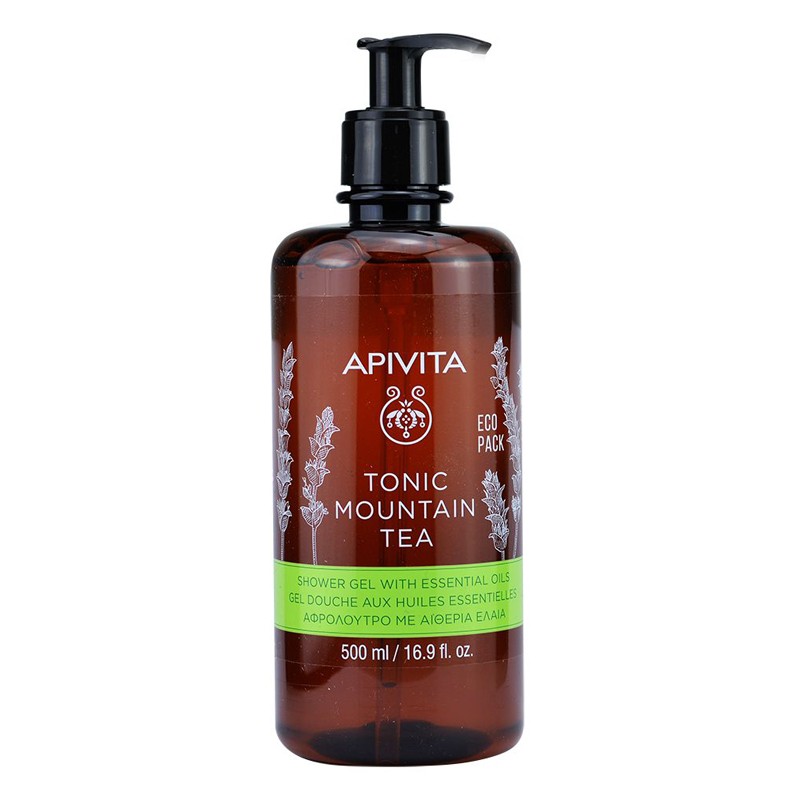 Apivita Gel de Baño Tonic Mountain Tea Ecopack 500 ml