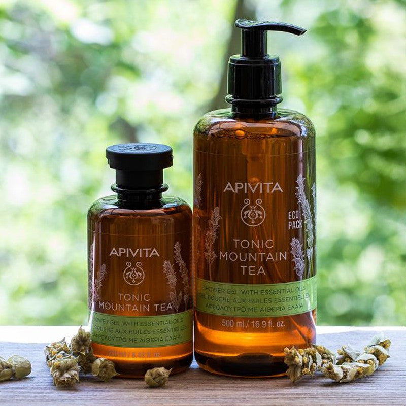 Apivita Gel de Baño Tonic Mountain Tea Ecopack 500 ml